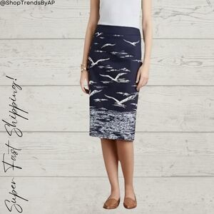Anthropologie Maeve Shorebird Pencil Skirt